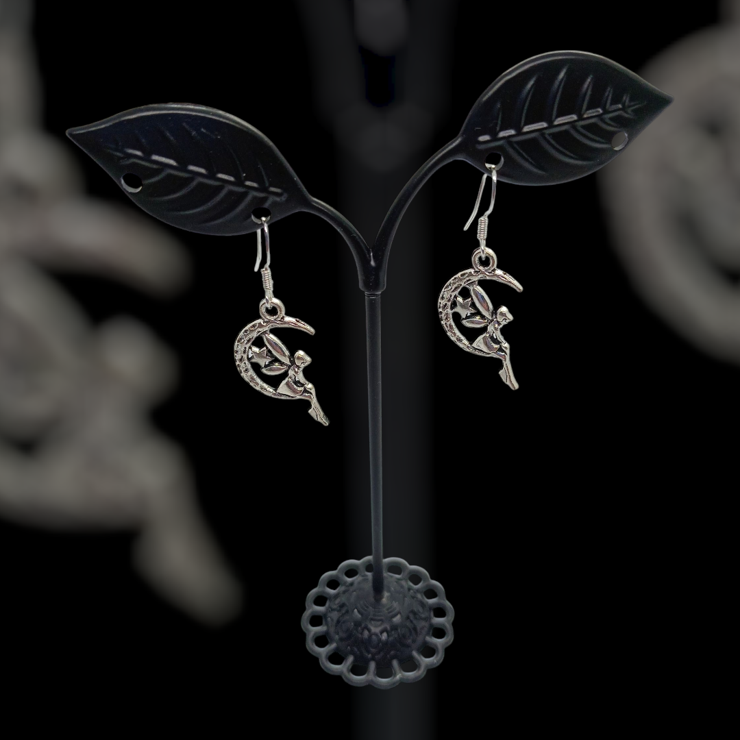 Fairy On The Moon Earrings